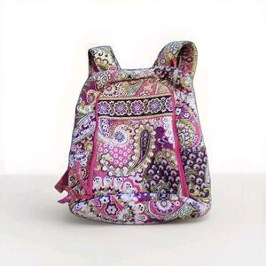 Vera Bradley Laptop Campus Backpack Pink Purple Very Berry Paisley Retired